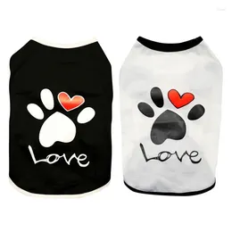 Dog Apparel Pet Vest Puppy T-shirt Cute Dogs Cat Claw Pattern Summer Clothes Bottoming Shirt For Chihuahua