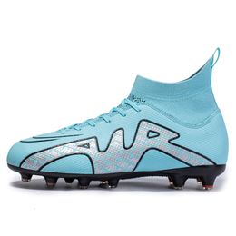 Men's High Top Soccer Shoes Soft TF/FG Football Boots Cleats Non-Slip Grass Training Sneakers Breathable Outdoor Sports Footwear
