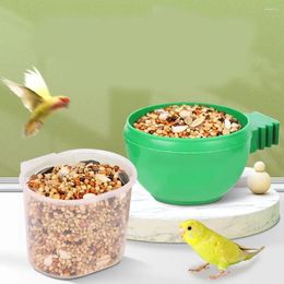 Other Bird Supplies Parrot Pigeons Hamster Pet Cage Aviary Water Food Bowl Feeder Plastic Round Cup Hanging Drinking Feeding Bowl-5pcs