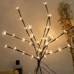 Table Lamps Battery Powered Cherry Blossom Lights Waterproof Simulated Branch Flower Arrangement LED 20 Heads Night Lamp
