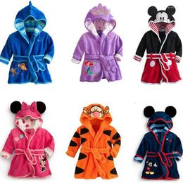 Clothing Sets Baby Boy Girls Robes Lovely Children's Long Sleeve Hooded Kids Bath Robe Clothes Night Gown Infant Sleepwear Overalls