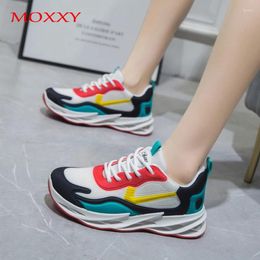 Fitness Shoes Colourful Sneakers Women Wedges Platform Chunky Orange Blue Red Woman Vulcanize Running Basket Sport Female