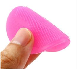 Silicone Beauty Wash Pad Face Exfoliating Blackhead Facial Cleansing Brush Tool Soft Silicone Round Shape Beauty Puff1597000