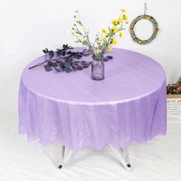 Table Cloth Solid Color Circular Tablecloth PVC Waterproof Wedding Birthday Party Decorative
