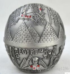 Egyptian style Pharaoh pattern pyramid pattern spherical ashtray ashtray tin brass red copper2451709