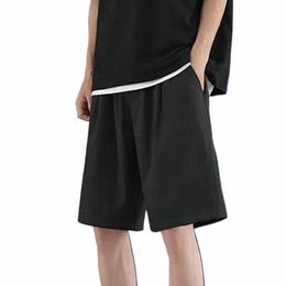 trendy Men Shorts Quick Dry Breathable Elastic Waist Pocket Drawstring Sports Thin Mesh Cooling Summer Short Pants Male Clothes F82L#