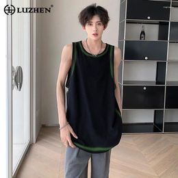 Men's Tank Tops LUZHEN Personality Tie-dyed Design Trendy Sleeveless Vests Original Korean Men Stylish Street LZ2973