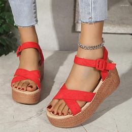 Sandals Wedges Women High Heels Shoes 2024 Beach Fashion Platform Dress Slippers Summer Trend Pumps Female Brand Chaussure