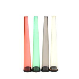 Colorful Smoking Accessories Tube Packaging Plastic Joint Holder smoke Tubes doob tube cones with lid Hand Cigarette Maker Container Pill Case