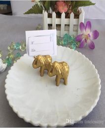 Lucky Resin Gold Elephant Place Card Holders Business Card Holder Golden Wedding Decoration Favors For Guest4813439