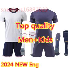 2024 Erkek ve Çocuk Futbol Kitleri İngiltere Futbol Jersey Saka Foden Bellingham Rashford İngiltere Kane Sterling Grealish Pirinç Evi Gömlek Milli Takım Futbol Kiti