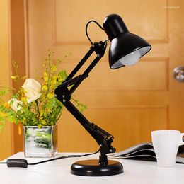 Table Lamps ZK50 Universal Metal Folding Lamp Long Arm Led Eye Protection Student Desk Clip Bedside Reading 5W