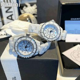 chanells watch womenwatch Ceramic small fragrance white ceramic chanclas watch with a circle of diamonds embedded,chandal watch luxury watch d11
