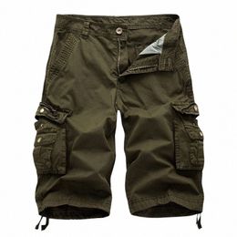 brand Cargo Shorts Men 2024 Summer Army Military Tactical Homme Shorts Casual Solid Multi-Pocket Male Cargo Shorts Plus Size S5r1#