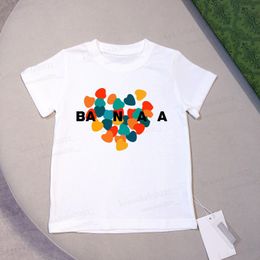 Dzieci T-shirt moda Paris Drukuj czarny biały różowy dla dzieci T Shirt Baby Boy/Girl Neutral Ubrania 2024 Summer 100% bawełny swobodny koszul