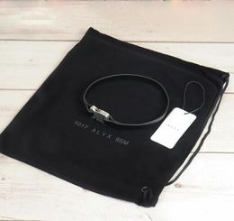 Link Chain Style Cow Leather 1017 ALYX 9SM Bracelets Classic Press Metal Button Black Watchband Buckle Bracelet Apex LegendsLink1642833
