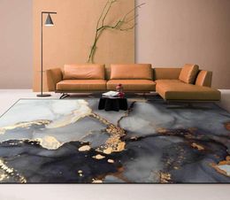 Carpets Modern Nordic Large Carpet Living Room 3D Print Gold Black Red Colourful Abstract For Kitchen Bedroom Area Rug Custom Home 8815058