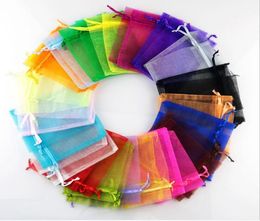 100pcs Jewellery Pouches Organza Wedding Gift Christmas Favour Bags 9x12cm4241861