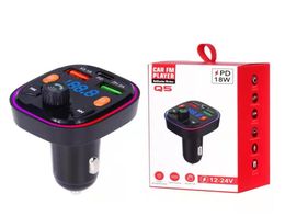 LED Backlit Bluetooth FM Transmitter Car MP3 TFU Disc Player Hands Kit Adapter Dual USB 31A 18W PD Type C Fast Charger9733779
