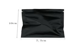 75x10cm Black Self Seal Aluminum Foil Bags Snack Bulk Food Packaging Bag Mylar Smell proof Package Zipper Bag 100pcslot7070647