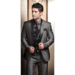 Men's Suits 2024 Arrival Tailor Made Mens Suit Single Breasted Black Business Wedding Set 3 Piece(Jacket Pant Vest) Luxury Outfit Blazer