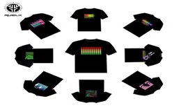 Ruelk Led Tshirt Men Party Rock Disco Dj Sound Activated Led T Shirt Light Up And Down Flashing Equalizer Men039s Tshirt5413427