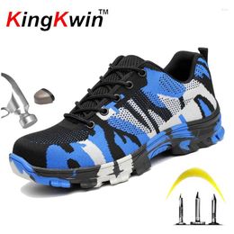 Boots 2024 Breathable Men Safety Shoes Steel Toe Non-Slip Work Indestructible Puncture-Proof Sneakers