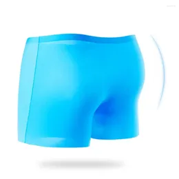 Underpants Men Boxers Shorts Ice Silk Seamless U Convex Panties High Elasticity Ultra-thin Breathable Briefs Male Clothes For Inner Wear