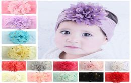Baby Girls Headbands Stamping Chiffon Flower Scarf Headband Infant Girls Accessories Baby Kids Cute Hair Band 075145841