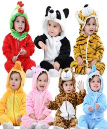 2022 Infant Romper Baby Boys Girls Jumpsuit New born Bebe Clothing Hooded Toddler Cute Stitch Baby Costumes 02T4131326