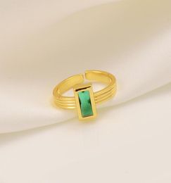 22K Fine Solid Stones 18ct THAI BAHT GF Gold Ring 210 Ct Emerald Cut Peridot Solitaire Engagement Simulant Diamond Halo Art Deco7698108
