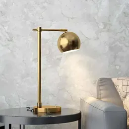 Table Lamps Gold Industrial Light Vintage Desk Lamp Reading Bedroom Living Room Office LED Nightstand With E27 Holder