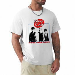 rock This Town Stray Cats Rock Band T-Shirt boys whites new editi animal prinfor boys Men's t-shirts z3fT#