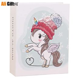 6 Inch 100 Pocket Photo Albums Cute Cartoon Image Storage Box Insert Page Lovers Children Wedding Memories Book Foto Album Gift L2405