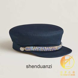 Hermes Top Luksusowe designerskie czapki dla damskiej czapki moda płaska czapka damska wszechstronna swobodna kapelusz oryginał 1: 1 z prawdziwym logo i pudełkiem