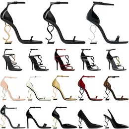 Klasyki kobiety buty pięta sandałowa moda plaża gruba dna sukienka but alfabet sandały sandały skórzane obcasy