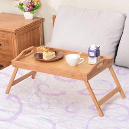Tea Trays Bamboo Breakfast Serving Snack Meal Decorative Home Assistance Caddy