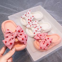 Slipper Summer Children's Cute Bow Princess Soft Sole Indoor Anti Slip Slippers For Girl Baby Wearing Sandals Outside House