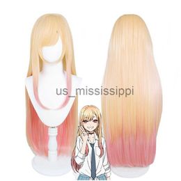 Cosplay Wigs Anime My DressUp Darling Marin Kitagawa Cosplay Wig Yellow Gradient Heat Resistant Synthetic Hair Halloween Carnival x0901