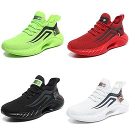 Multi-colored running shoes men black white green red trainers outdoor couple sneakers non-slip breathable color4