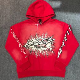 Men's Hoodies Sweatshirts 2023 Winte Hellstar Red Hoodie Guard Terry Fabric 1 High Street Print Top Quality Sports Men Women Sweatshirt Hooded Pullover 230831