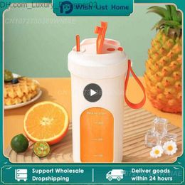 Juicers 1/2/3PCS 40s Fresh Juice Cup One Key Cleaning Small Juicer 370ml Capacity Wireless Portable Juicer Household Appliances 10 Blade Q230901