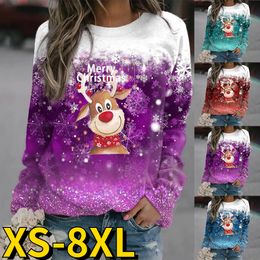 Women's Sweaters Animal Printed Sweater Round Neck Top Elegance Long Sleeve Autumn Winter Women's Everyday Vintage Pullover Christmas T-shirt 230831