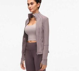 new womens yoga long sleeves jacket solid color nude sports shaping waist tight fitness loose jogging sportswear fitness jacket sport jacketUQLU