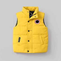 Down Coat Goose Children's Down Vest Winter Camouflage Boys and Girls 100% CanadianGoose Thickened Small and Medium Children's Down Coat Vest Outwear HKD2308310