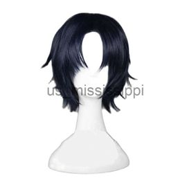 Cosplay Wigs Anime Seraph of The End Cosplay Guren Ichinose Wig Short Straight Black Heat Resistant Synthetic Hair Wig x0901