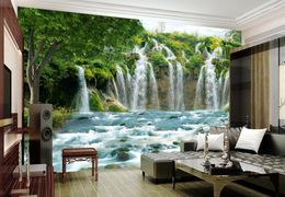 Wallpapers 3D Po Waterfall Water For Living Room Bathroom Wall Papers Home Decor