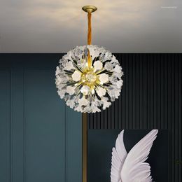 Pendant Lamps American Flower European Modern Romantic Lights Fixture French Artistic Droplight Bedroom Dining Room Lamp