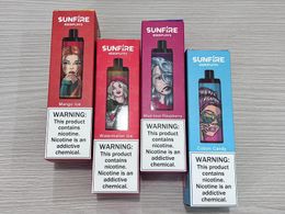 Usa Original Sunfire 8000 Puffs Free Shipping Disposable DTL Vape Adjustable Airflow 600mAh Battery 10 Flavor Electronic Cigarette Wholesale Supplier China