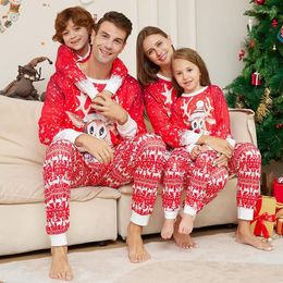 Women's Sleepwear Xmas Family Matching Clothing Christmas Pajamas 2024 Year Fashion Green Santa Claus Print Adult Kids Set Baby Romper